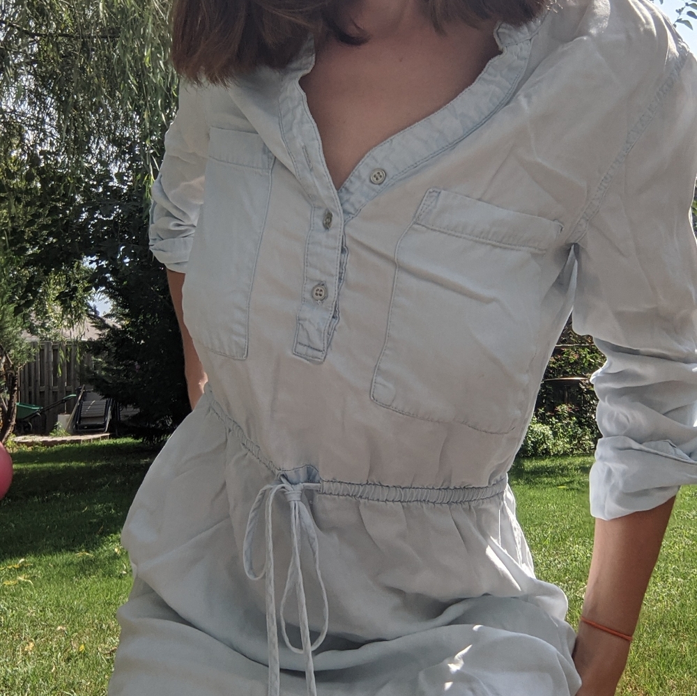 Chambray High-Low dress